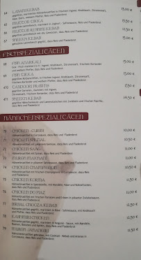 Menu / carte de Indisches Restaurant Maharaja à Homburg