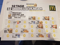 Restauration rapide McDonald's à Oranienburg (le menu)