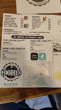 Restaurant de hamburgers FOODIES29 à Lyon (la carte)