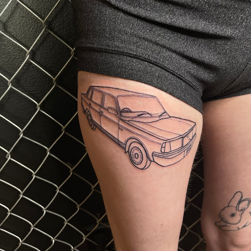 Explore tattoo ideas for female thigh, creative tattoo ideas in Buffalo, available at True Gloom Tattoo Studio