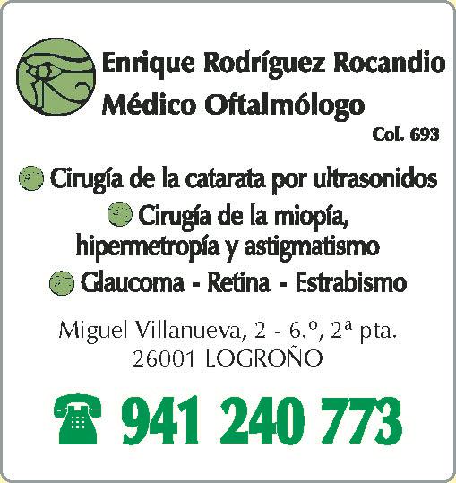 Enrique Rodríguez Rocandio - Médico Oftalmólogo Col.693.