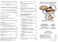 Menu du Restaurant Pizza-Pappa's à Liebenburg