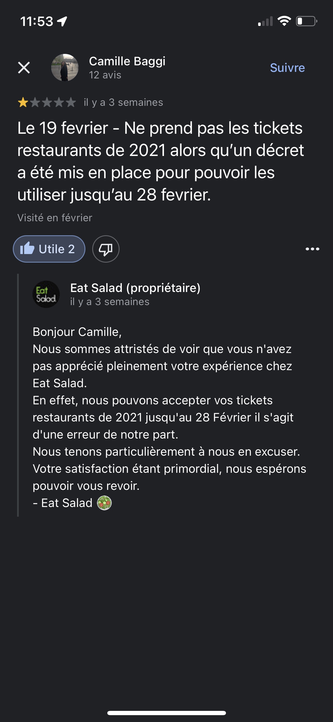 Photo n° 1 de l'avis de Baptiste.u fait le 17/03/2022 à 10:41