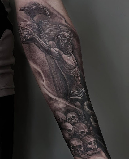 Explore fill in tattoo ideas for guys, creative tattoo ideas in Ambler, available at Tattoo GalaxyAmbler Piercing & Custom Tattoos