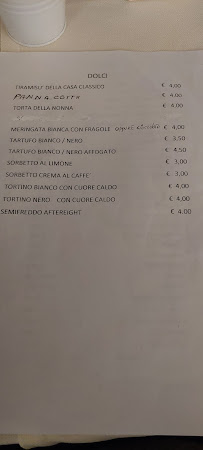 Menu du Trattoria Da Pocio à Zanè