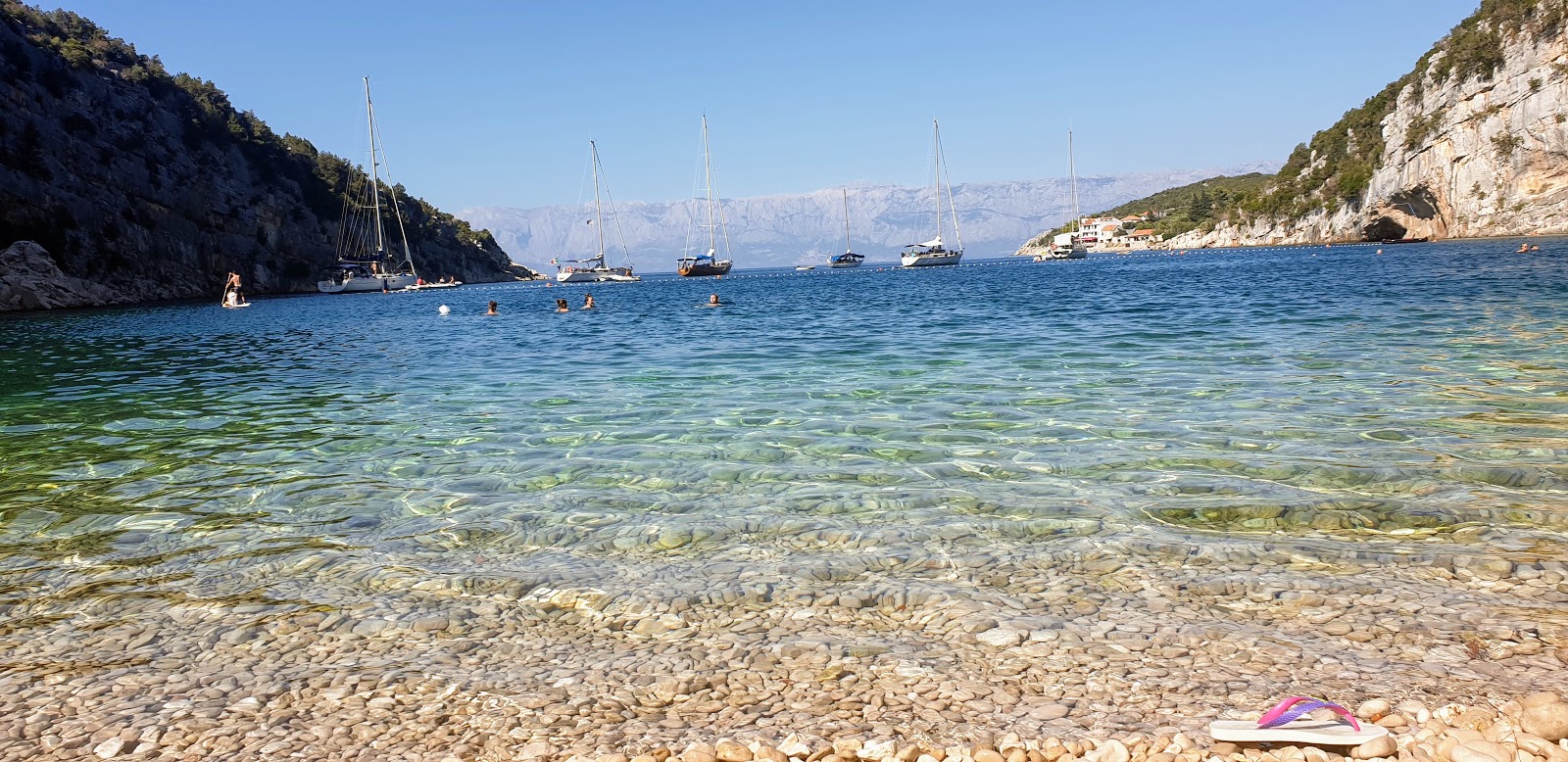 Photo de Plage de Veliki Pokrivenik - bon endroit convivial pour les animaux de compagnie pour les vacances