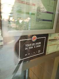 Restauration rapide Burger King à Paris - menu / carte