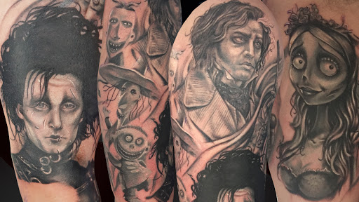 Explore half sleeve skull tattoo ideas, creative tattoo ideas in Crystal River, available at Americas Best Tattoos