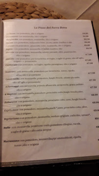 Menu du Forra Bonu à Brucoli