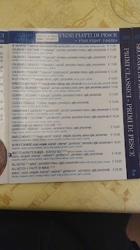 Aqua Marina à Imperia menu