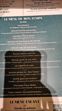 Bon Temps à La Rochelle menu