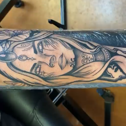 Explore skull forearm tattoo ideas, creative tattoo ideas in Aledo, available at Elevated Tattoo & Piercing