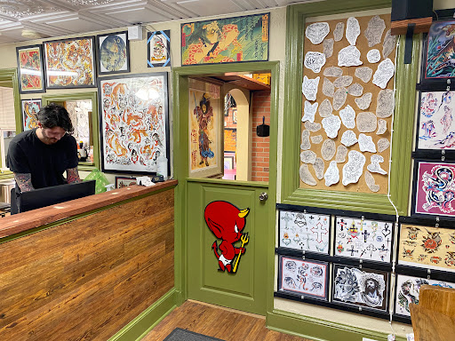 Find leg tattoo ideas for guys for your next unique tattoo in Havertown at Havertown Electric Tattoo