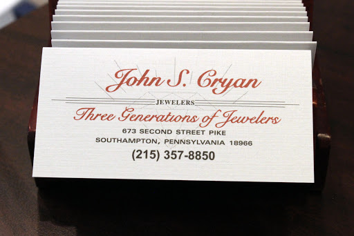 Jeweler «John S Cryan Jewelers», reviews and photos, 673 2nd St Pike, Southampton, PA 18966, USA