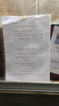 Ristorante Bella Venezia à Chioggia menu