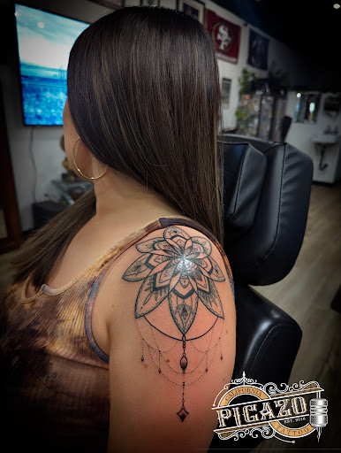 Explore wedding band tattoo ideas, creative tattoo ideas in Palm Desert, available at Picazo Tattoo Studio