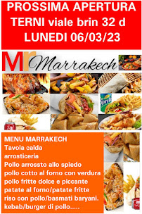 Menu du Marrakech kebab . Tavola calda à Terni