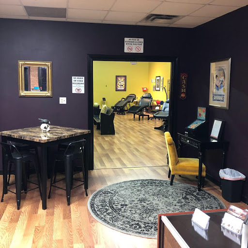 Explore ideas for leg tattoos, creative tattoo ideas in Covington, available at Cupid Slave Tattoo Company