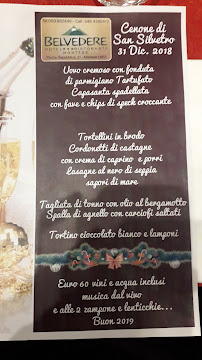 Menu du Hotel Ristorante Belvedere à Montese