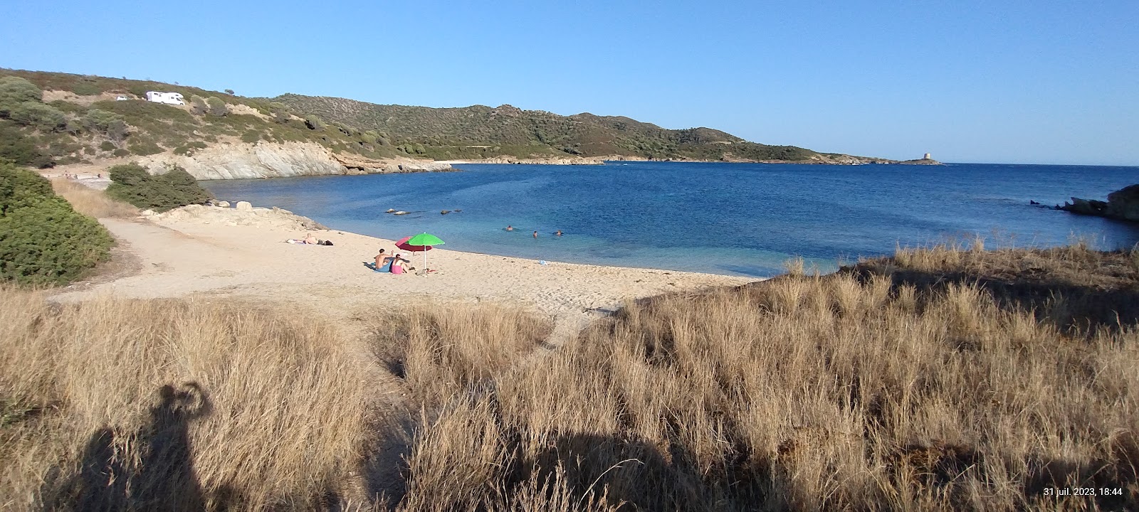Foto van Spiaggia di Larboi met blauw puur water oppervlakte
