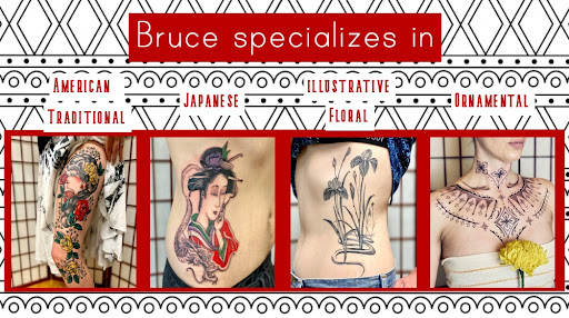 Explore tattoo ideas arm sleeve, creative tattoo ideas in Ironwood, available at Iron Ink Tattoos