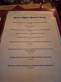 Marco Polo à Venice menu