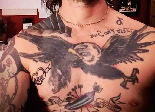 Explore christian chest tattoo ideas, creative tattoo ideas in Miami, available at Tattoos by Lou Miami - North Miami