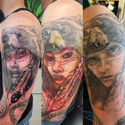 Explore compass tattoo ideas for guys, creative tattoo ideas in Casper, available at TwoBulls Tattooing