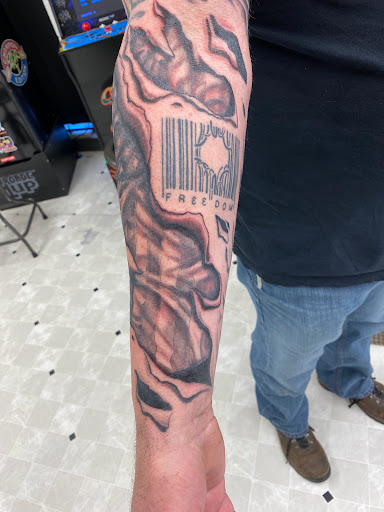 Explore black and white flower tattoo ideas, creative tattoo ideas in Orland, available at K1LL3R ARTW0RK