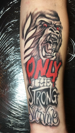 Explore invincible tattoo ideas, creative tattoo ideas in Eden, available at R1sk Takers Ink Tattoo and Piercing Lounge