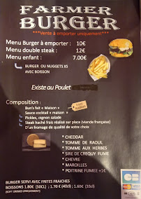 Carte du Farmer burger à Maresquel-Ecquemicourt