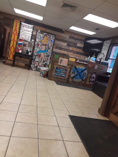 Explore memorial dog tattoo ideas, creative tattoo ideas in Altoona, available at Railroad City Tattoo