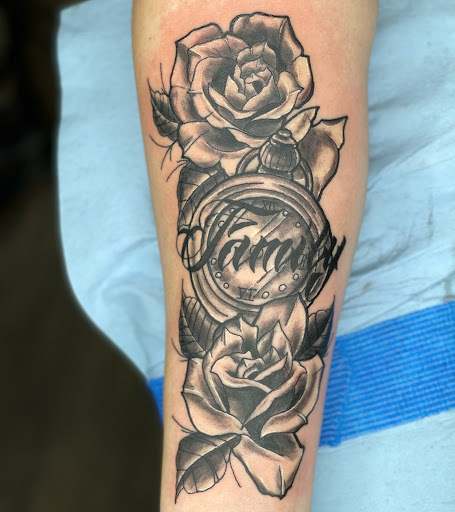 Explore fishing tattoo ideas for females, creative tattoo ideas in Jonesboro, available at Gallery Of Ink Tattoo Shop