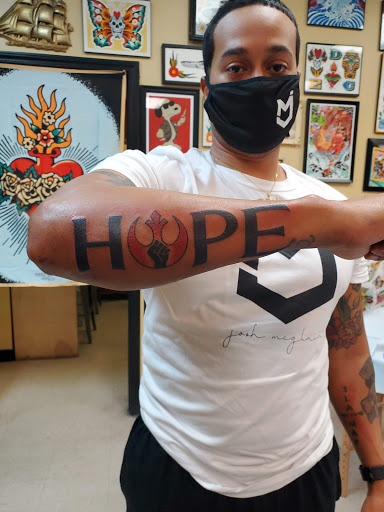 Explore angel number 444 tattoo ideas, creative tattoo ideas in Oxford, available at Oxford Tattoo