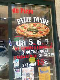 Menu du Pizzería di Sforza Piero à Rome