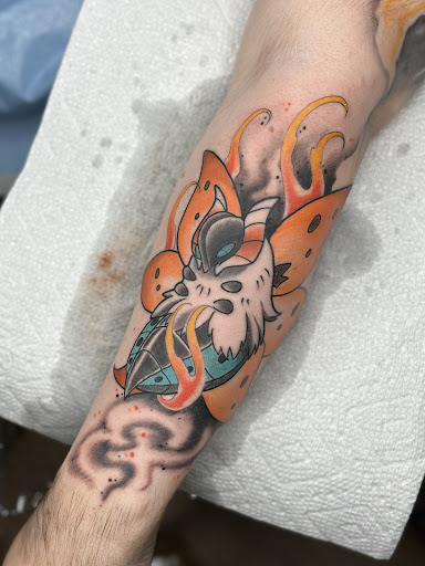 Explore disney sleeve tattoo ideas, creative tattoo ideas in Southampton, available at Le Uke Tattoo Studio