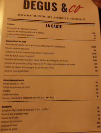Restaurant Degus&Co à Toulouse (la carte)