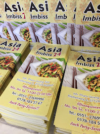 Restauration rapide Asia Imbiss 24 à Rosdorf (la carte)