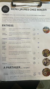 Restaurant géorgien Chez Magda à Paris (le menu)