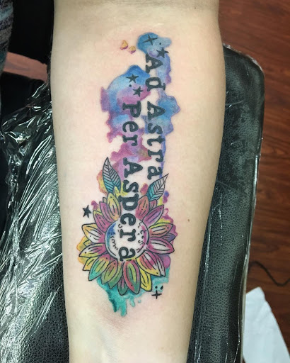 Explore forearm half sleeve tattoo ideas, creative tattoo ideas in Tucson, available at The Painted Lady Tattoo