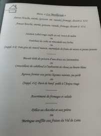 Restaurant français La Closerie des Roses à Loireauxence (le menu)