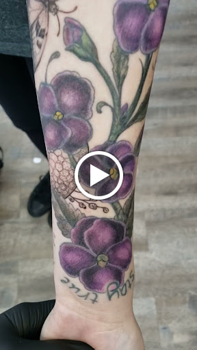 Explore patchwork tattoos ideas, creative tattoo ideas in Lawrenceville, available at Steele Ink Studios Body Art