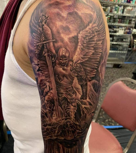 Explore chest tattoo ideas for females, creative tattoo ideas in Round Rock, available at Beto Tats