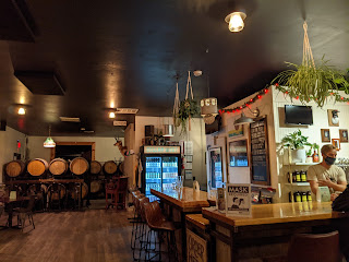 A row of beer taps