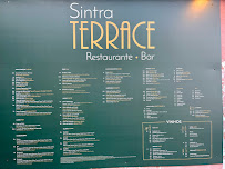 Menu du Sintra Terrace à Sintra
