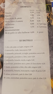 Menu / carte de La Baita à Caltanissetta