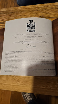 Fabbrica in Pedavena Padova à Padua menu