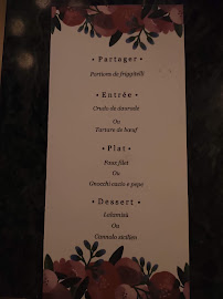 Laïa à Paris menu