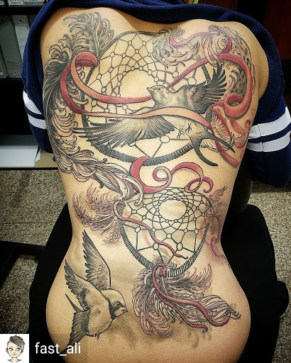 Explore hello kitty tattoo ideas, creative tattoo ideas in Cranford, available at Lost & Found Tattoo Studio