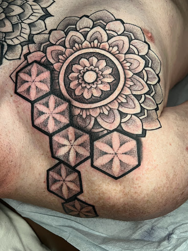 Explore blue line tattoo ideas, creative tattoo ideas in Norco, available at Live Canvas Tattoo Parlour